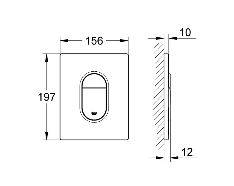 Grohe Arena Cosmopolitan przycisk spłukujący do stelaża WC czarny matowy 38844KF0