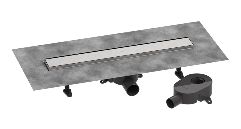 Hansgrohe RainDrain Go kompletny odpływ liniowy 60 cm ruszt ozdobny / do wyłożenia płytkami stal szcztokowana 56271800