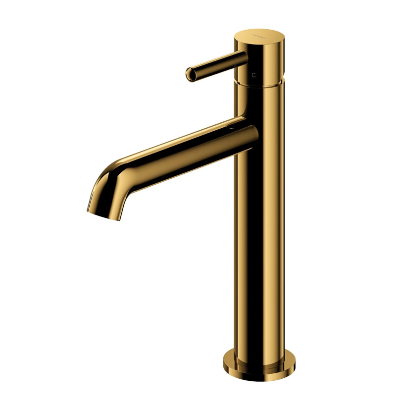 Omnires Y bateria umywalkowa stojąca średnio złoty połysk Y1212CGL