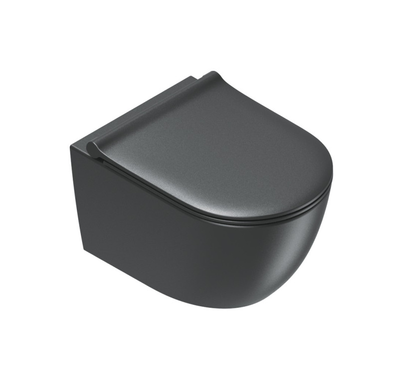 Catalano Sfera 50 Silentech muszla wisząca 50x35 czarny satin nero Cataglaze 0511500022