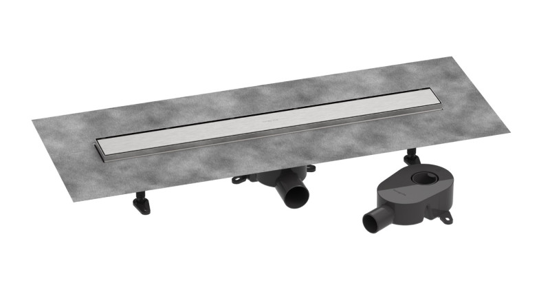 Hansgrohe RainDrain Go kompletny odpływ liniowy 70 cm ruszt ozdobny / do wyłożenia płytkami stal szcztokowana 56272800