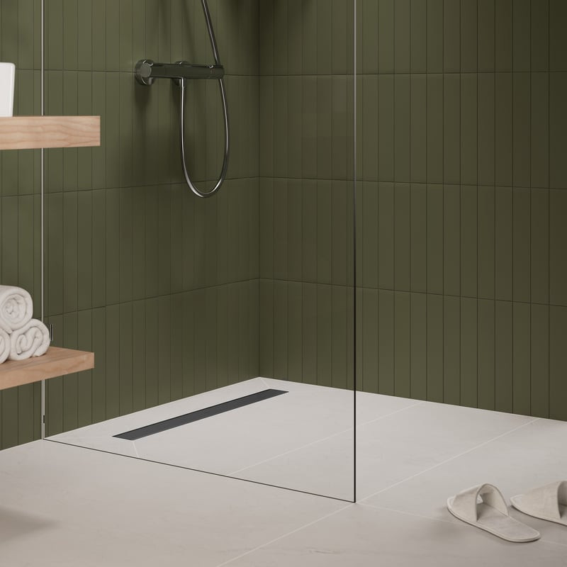Hansgrohe RainDrain Go kompletny odpływ liniowy 70 cm ruszt ozdobny / do wyłożenia płytkami stal szcztokowana 56272800
