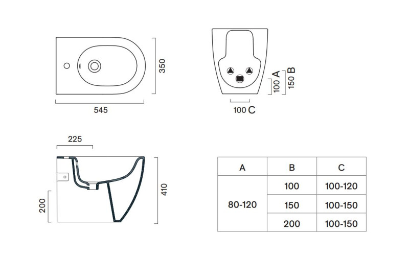 Catalano Sfera 55 bidet stojący 55x35 biały połysk Cataglaze 0519551001