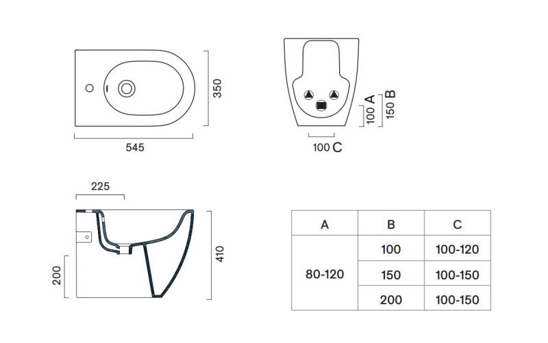 Catalano Sfera 55 bidet stojący 55x35 satin seta Cataglaze 0519551031