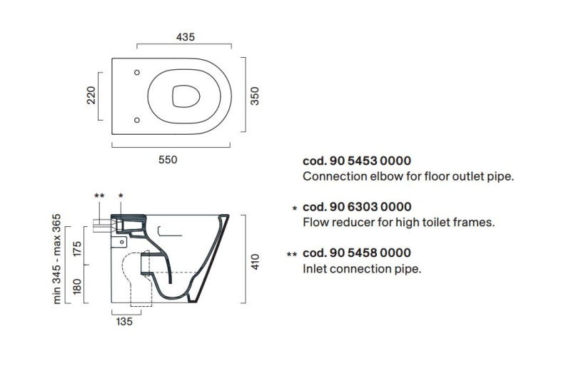 Catalano Zero 55 Silentech muszla WC stojąca BTW biały połysk Catalglaze+ 0114550001