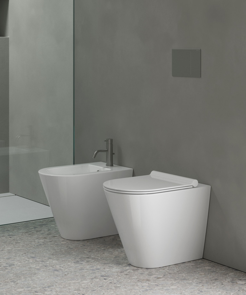 Catalano Zero 55 Silentech muszla WC stojąca BTW biały połysk Catalglaze+ 0114550001