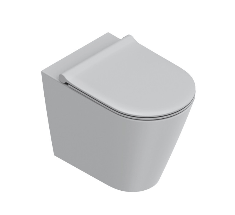 Catalano Zero 55 Silentech muszla WC stojąca BTW szary cemento matowy Catalglaze+ 0114550023