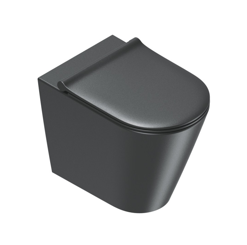 Catalano Zero 55 Silentech muszla WC stojąca BTW czarny matowy Catalglaze+ 0114550022