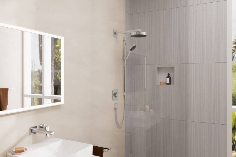 Hansgrohe Rainfinity zestaw prysznicowy 130 3jet EcoSmart z drążkiem S Puro 90 chrom połysk 28744000