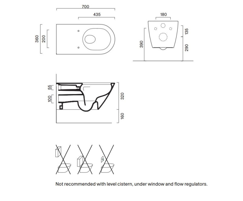 Catalano Sfera Comfort 70 Silentech muszla wisząca 70x36 biały 0911700001