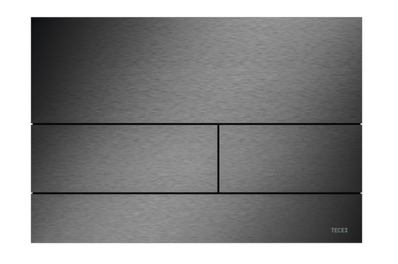 Tece Square II przycisk spłukujący do stelaża WC czarny chrom szczotkowany 9240846