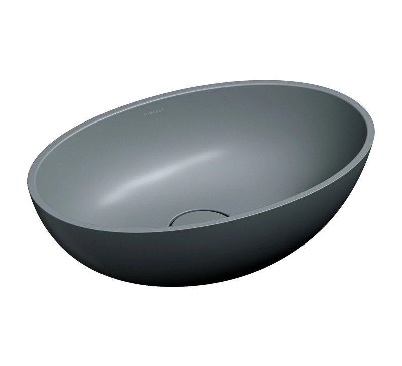 Omnires Shell M+ umywalka nablatowa 50x32 cm ash grey mat SHELL500UNAG