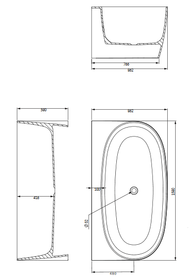 Omnires Marble+ Valencia wanna przyścienna 158x86 lany marmur biały matowy VALENCIAWPBM