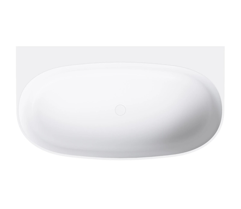 Omnires Marble+ Valencia wanna przyścienna 158x86 lany marmur biały matowy VALENCIAWPBM