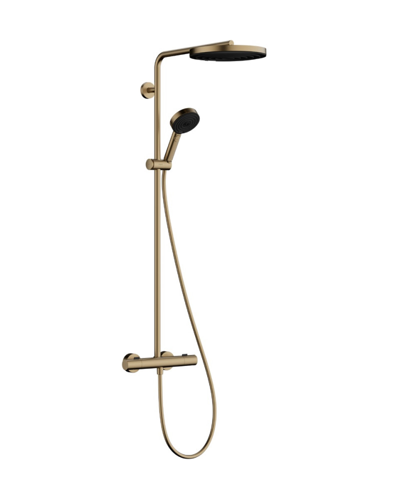 Hansgrohe Pulsify S Puro zestaw prysznicowy 260 1jet EcoSmart z Ecostat Fine i słuchawką 3jet brąz szczotkowany 24237140