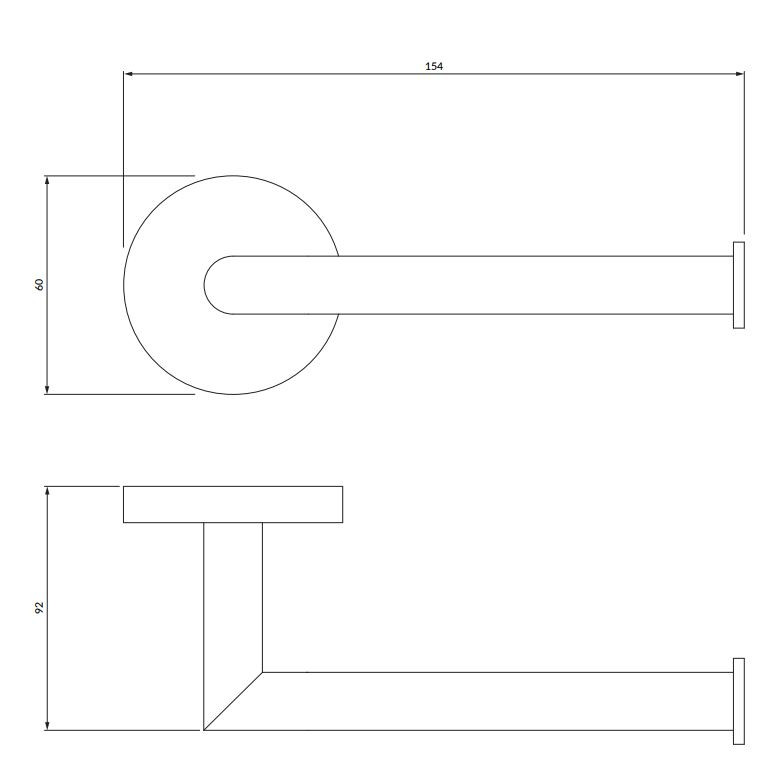 Omnires Modern Project uchwyt na papier grafit szczotkowany MP60510GR