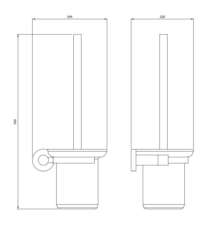 Omnires Modern Project szczotka WC wisząca biały mat MP60620WM