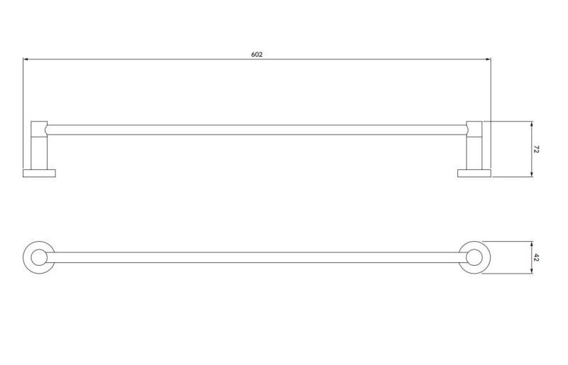 Omnires Modern Project reling wieszak na ręcznik 60 cm biały mat MP60216WM