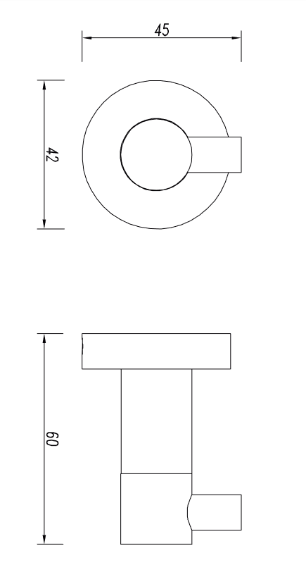 Omnires Modern Project haczyk pojedyńczy biały mat MP60110WM