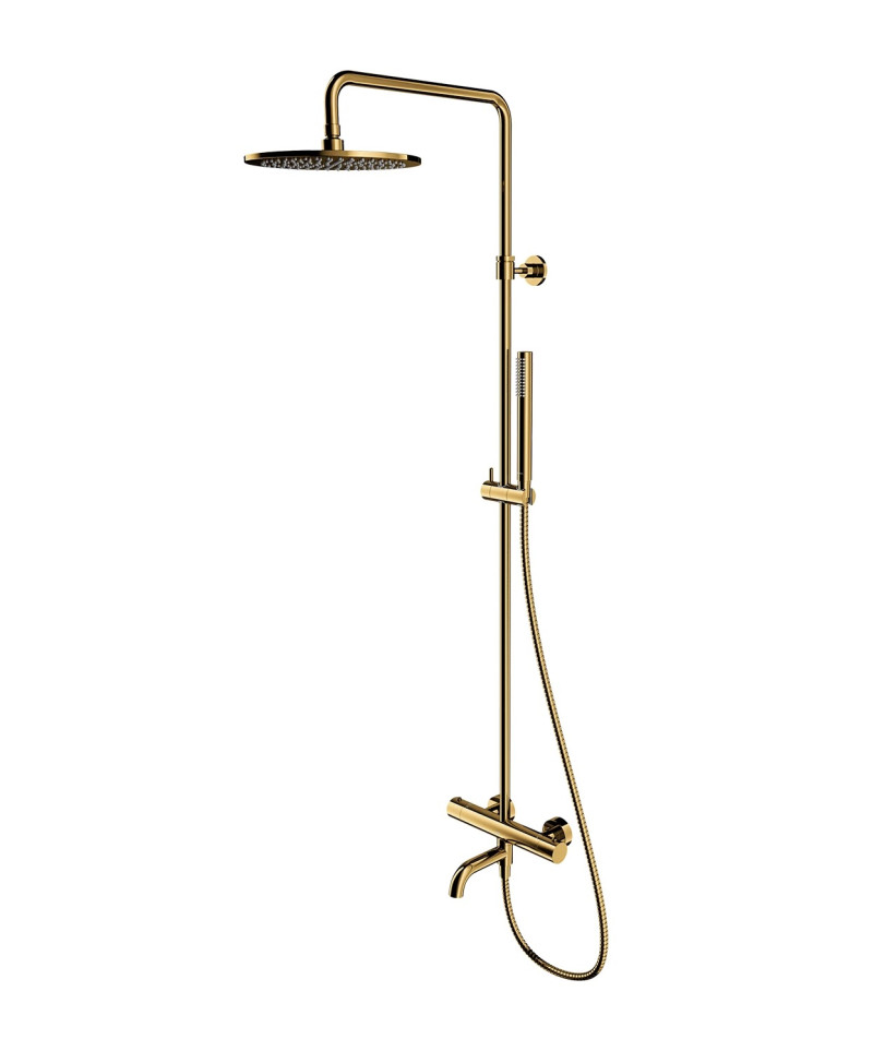 Omnires Y termostatyczny system wannowy natynkowy złoty połysk Y1234GL