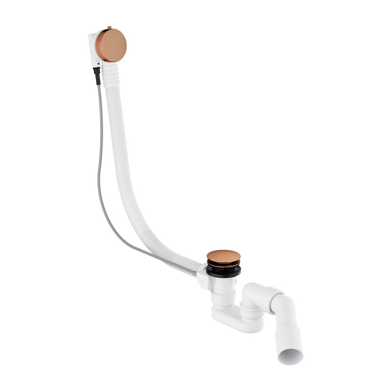 Omnires syfon wannowy korek automatyczny miedź szczotkowana TK104-PLUS-3.77+64-SCPB