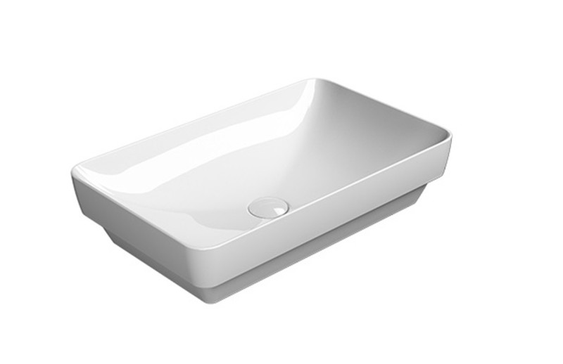 GSI Pura umywalka nablatowa/wpuszczana w blat 60x38 cm biały połysk extraglaze 883711