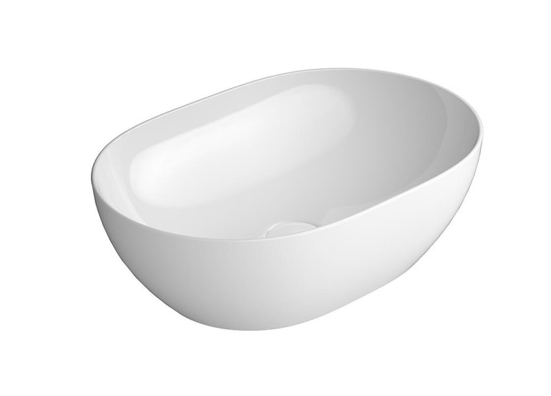 GSI Pura umywalka nablatowa 50x35 cm biały połysk extraglaze 886011