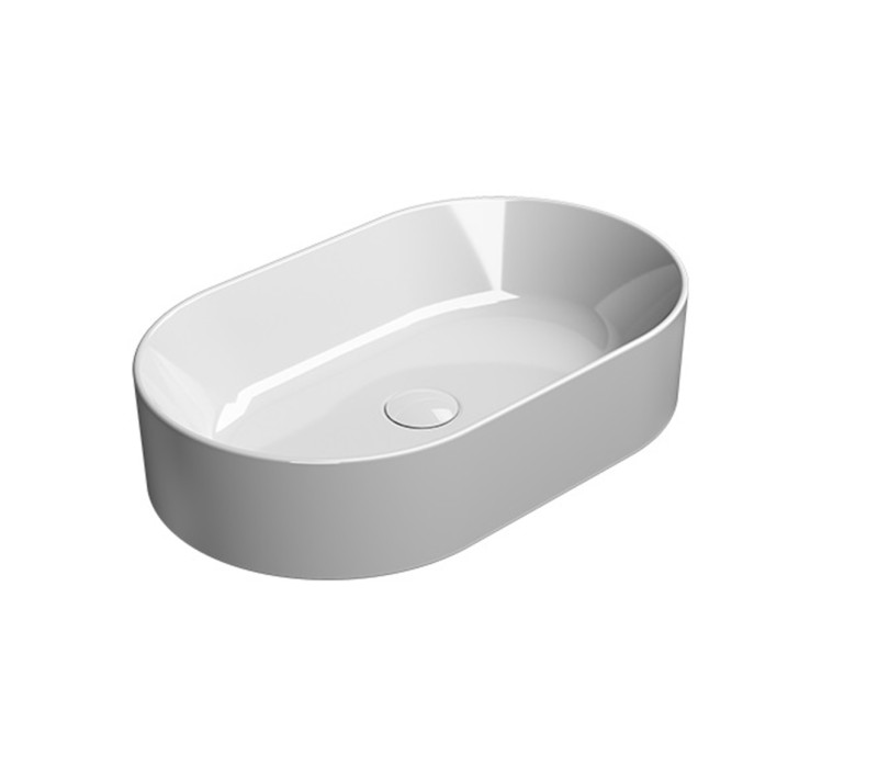 GSI Kube X umywalka nablatowa 60x37 cm biały połysk extraglaze 945811