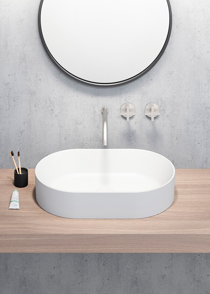 GSI Kube X umywalka nablatowa 60x37 cm biały połysk extraglaze 945811