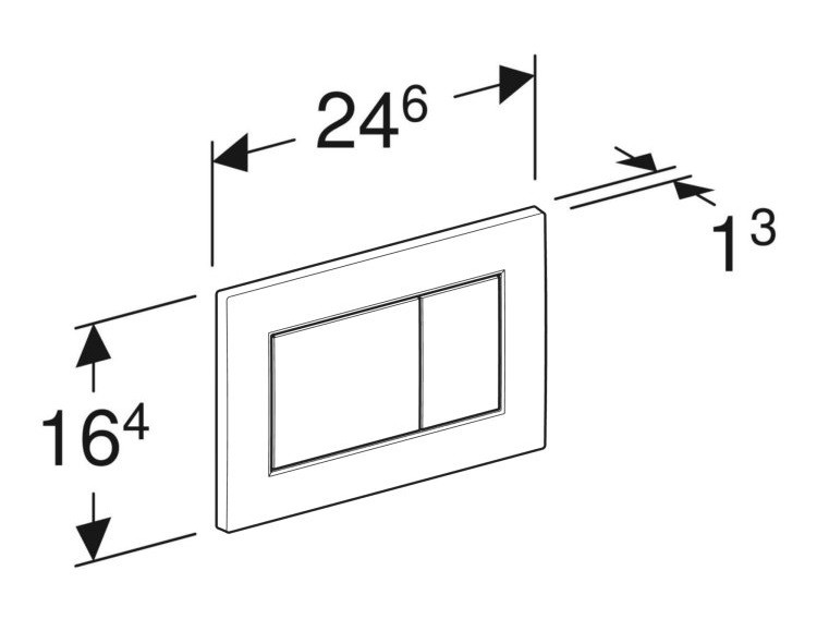Geberit Sigma 01 przycisk prostokątny do stelaża WC UP320 biały 115.660.11.1