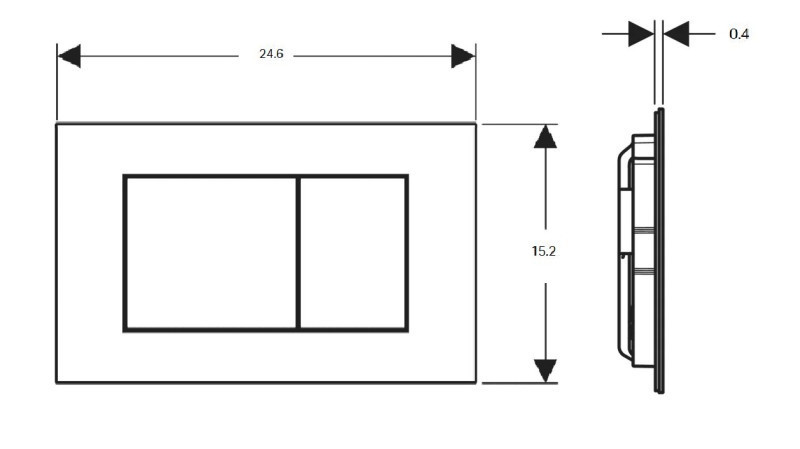 Geberit Sigma 40 przycisk prostokątny do stelaża szkło lava 115.629.JK.1