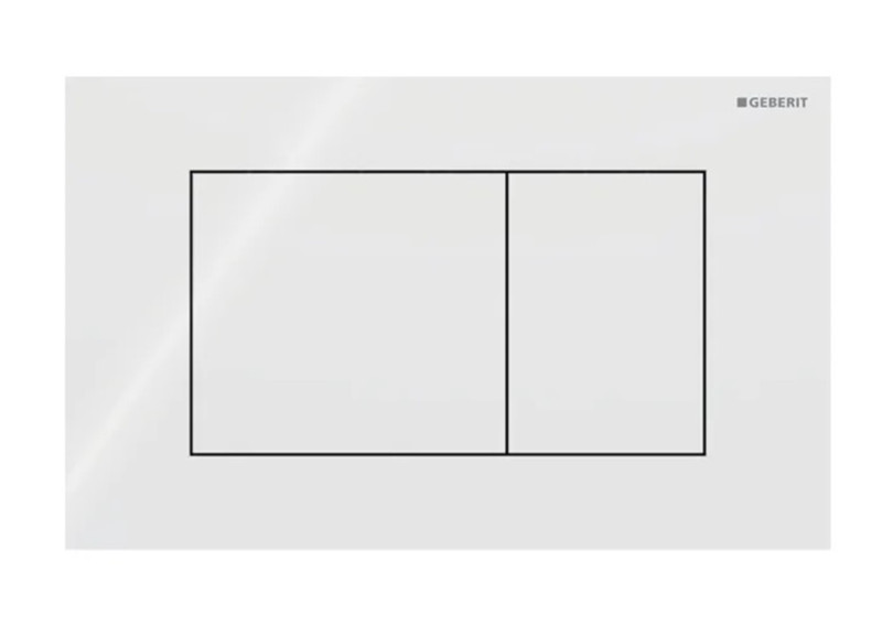 Geberit Sigma 40 przycisk prostokątny do stelaża szkło biały 115.629.SI.1