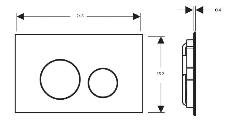 Geberit Sigma 40 przycisk okrągły do stelaża stal czarny mat easy to clean 115.628.14.1