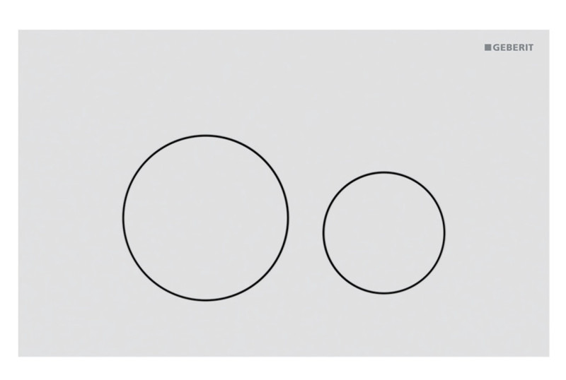 Geberit Sigma 40 przycisk okrągły do stelaża stal biały matowy easy to clean 115.628.JT.1