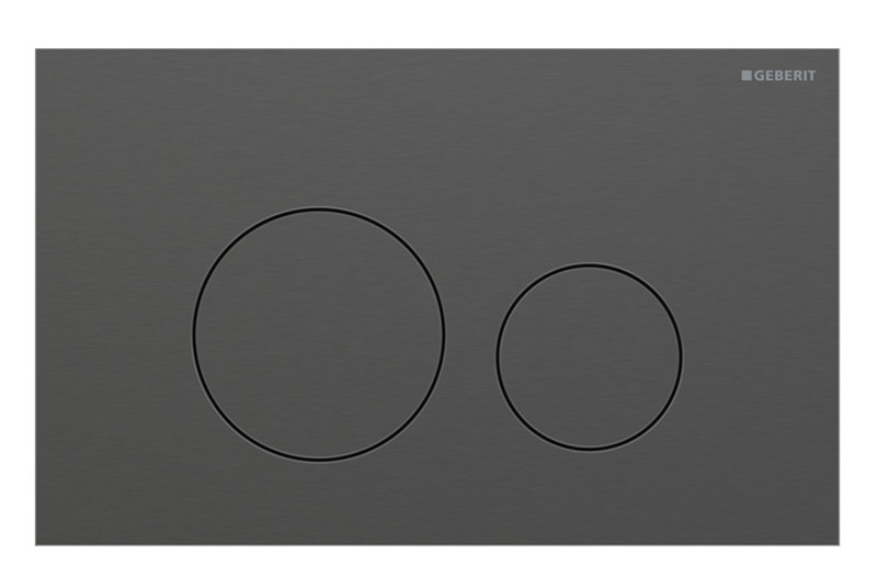Geberit Sigma 40 przycisk okrągły do stelaża stal czarny chrom szczotkowany easy to clean 115.628.QD.1