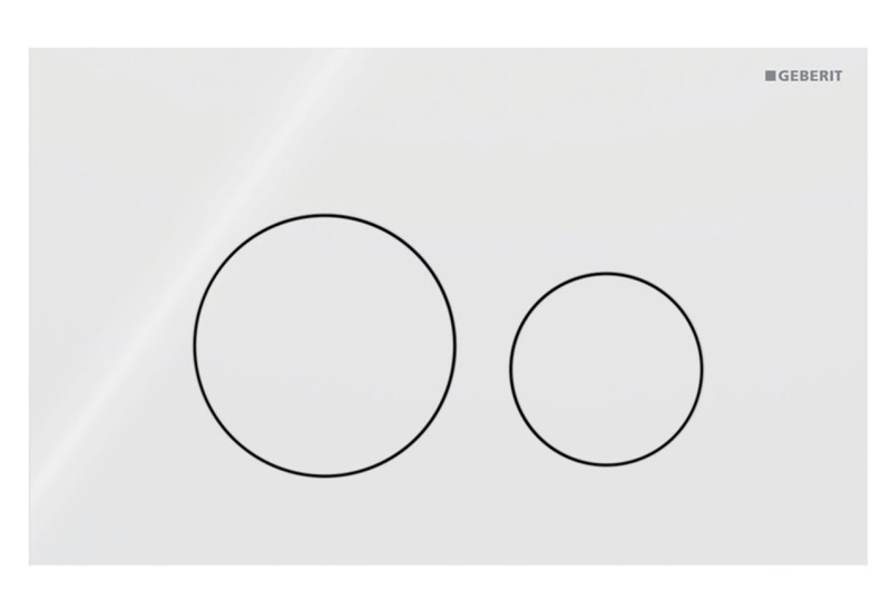 Geberit Sigma 40 przycisk okrągły do stelaża szkło biały 115.628.SI.1