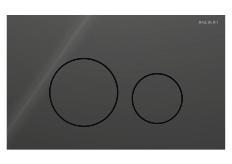 Geberit Sigma 40 przycisk okrągły do stelaża szkło czarny 115.628.SJ.1
