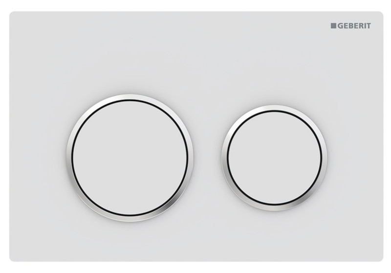 Geberit Omega 20 przycisk do stelaża biały matowy / chrom błyszczący / biały matowy 115.085.JT.1