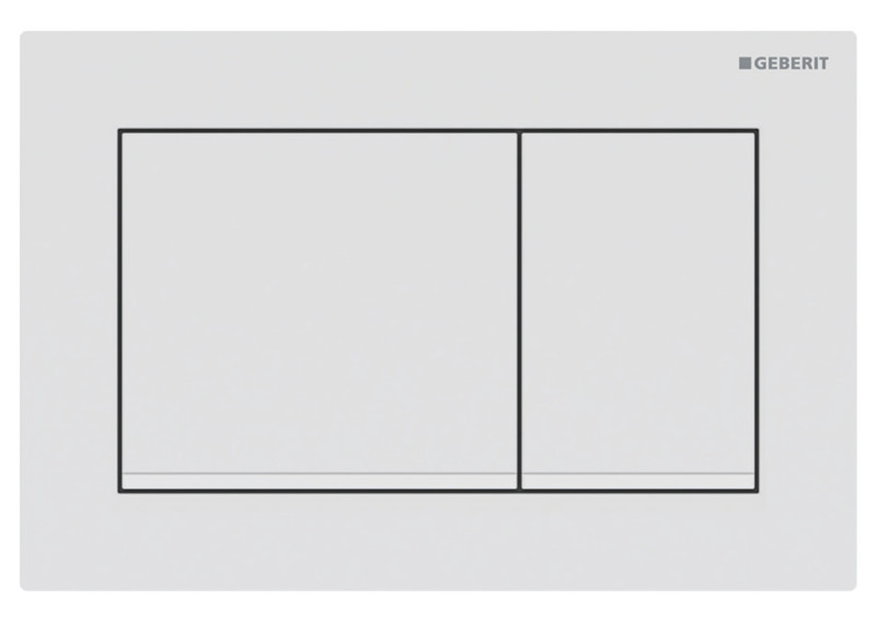 Geberit Omega 20 przycisk do stelaża prostokątny biały matowy / biały połysk / biały matowy 115.080.01.1