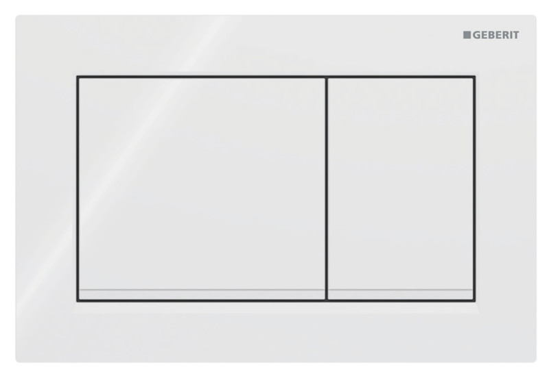 Geberit Omega 20 przycisk do stelaża prostokątny biały polysk / biały mat / biały połysk 115.080.11.1