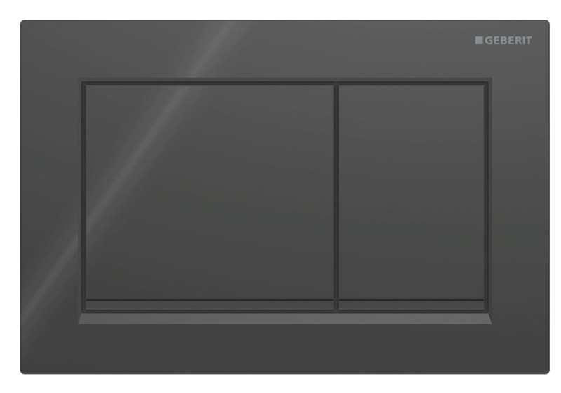 Geberit Omega 20 przycisk do stelaża prostokątny czarny połysk / czarny matowy / czarny połysk 115.080.DW.1