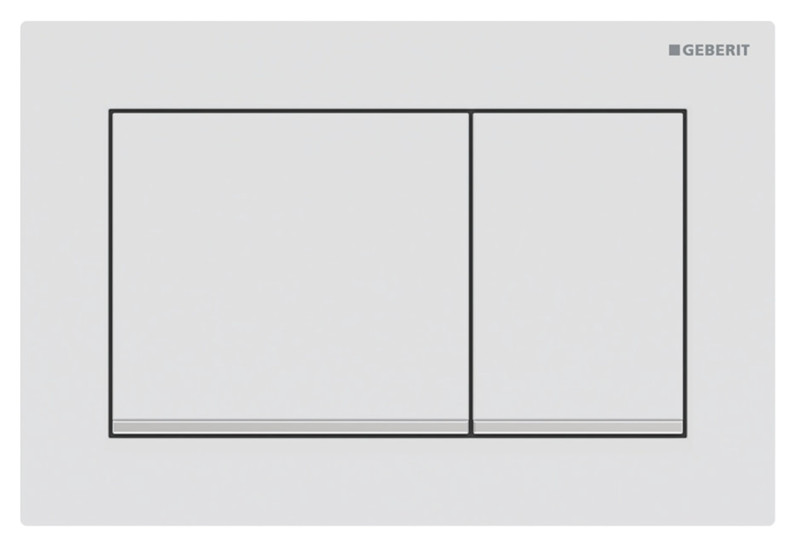 Geberit Omega 20 przycisk do stelaża prostokątny biały matowy / chrom błyszczący / biały matowy 115.080.JT.1