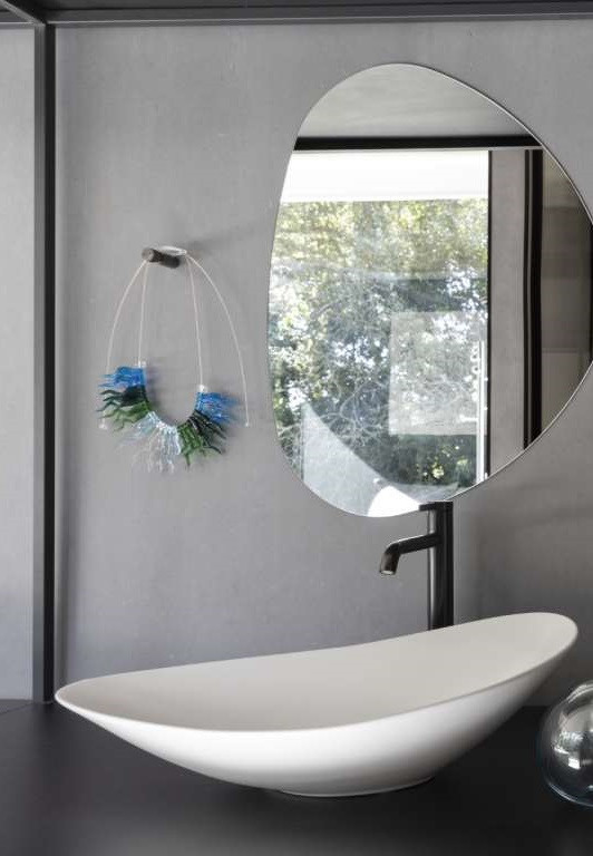 Roca Ohtake umywalka stawiana na blat asymetryczna 62,5x38,5 biały połysk A327A1P000