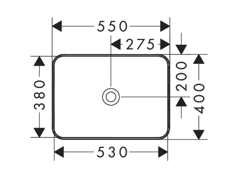 Hansgrohe Xuniva Q Umywalka nablatowa 55x40 cm SmartClean biały 61075450