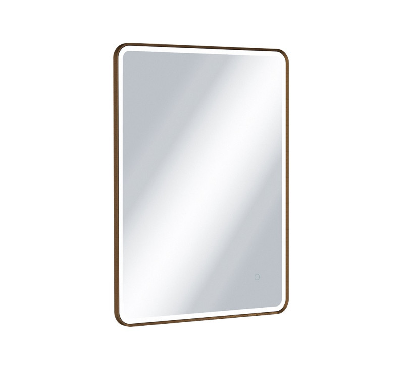 Excellent Corido lustro prostokątne LED w ramie aluminiowej 80x60 cm miedź szczotkowana DOEX.CO080.060.CB