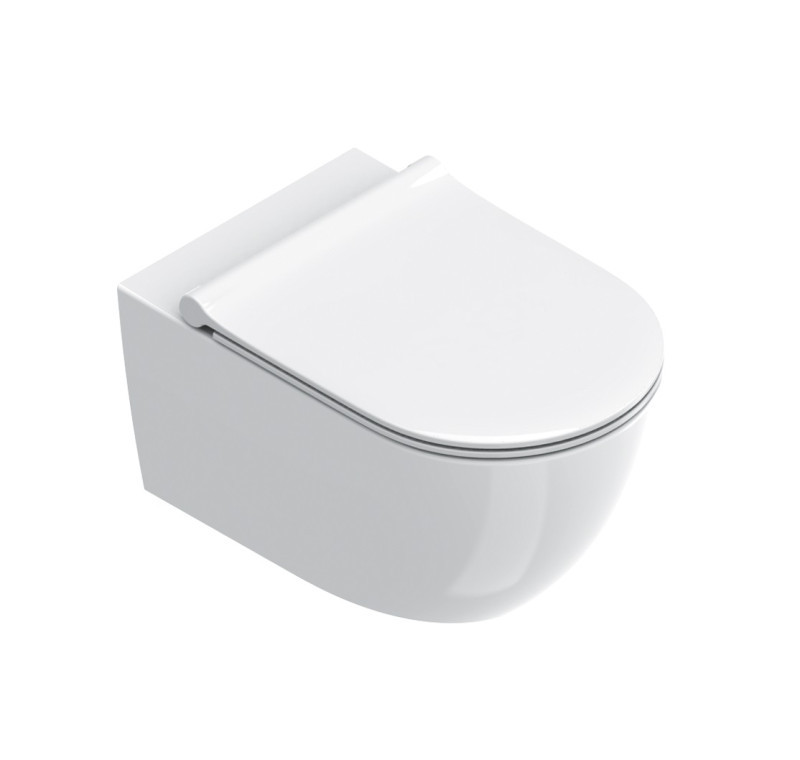 Catalano Sfera 55 Silentech muszla wisząca + deska wolnoopadajaca slim + mocowanie biały połysk Cataglaze 0511550001 + 0551200001 + 9056010000