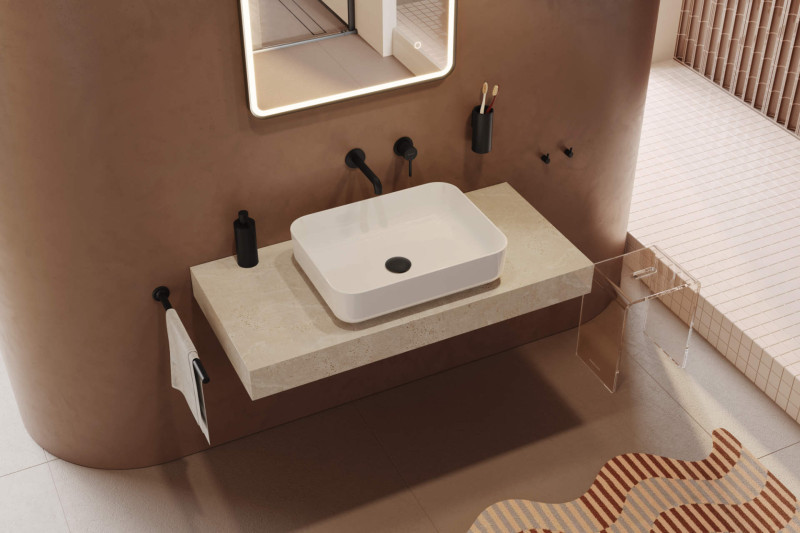 Excellent Cori 2.0 umywalka nablatowa prostokątna 58x38 biały połysk CEEX.6901.580.WH