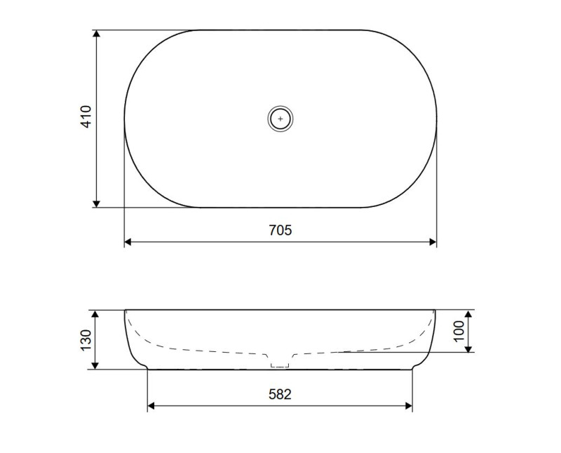 Excellent Jima umywalka nablatowa owalna 71x41 biały połysk CEAC.2001.710.WH