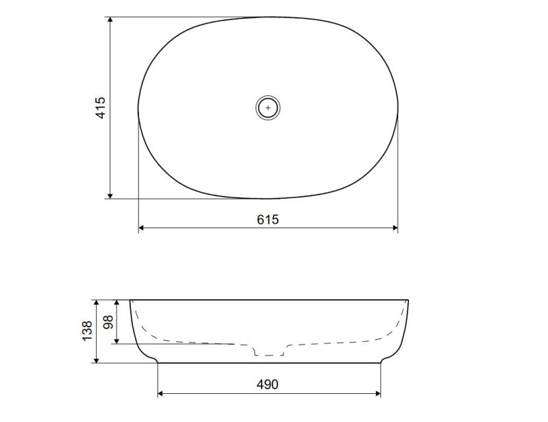 Excellent Jima umywalka nablatowa owalna 61x41 czarny mat CEAC.2001.615.BLM