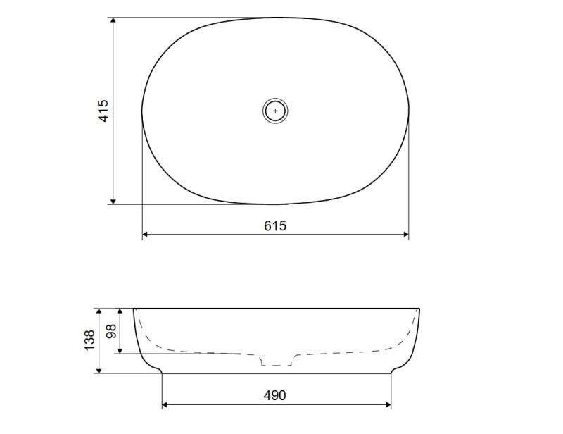 Excellent Jima umywalka nablatowa owalna 61x41 grafit mat CEAC.2001.615.GRM